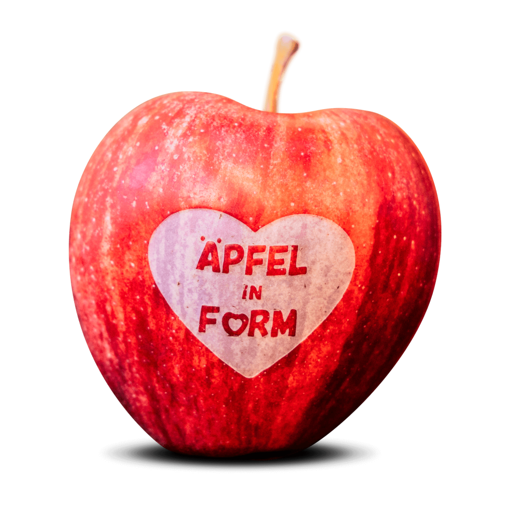 aepfel in form klassikapfel mit logo